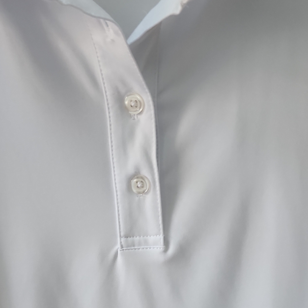 ISEEGZ White Short Sleeve Polo Shirt Golf Activewear Tennis Womens Size M - Picture 11 of 13